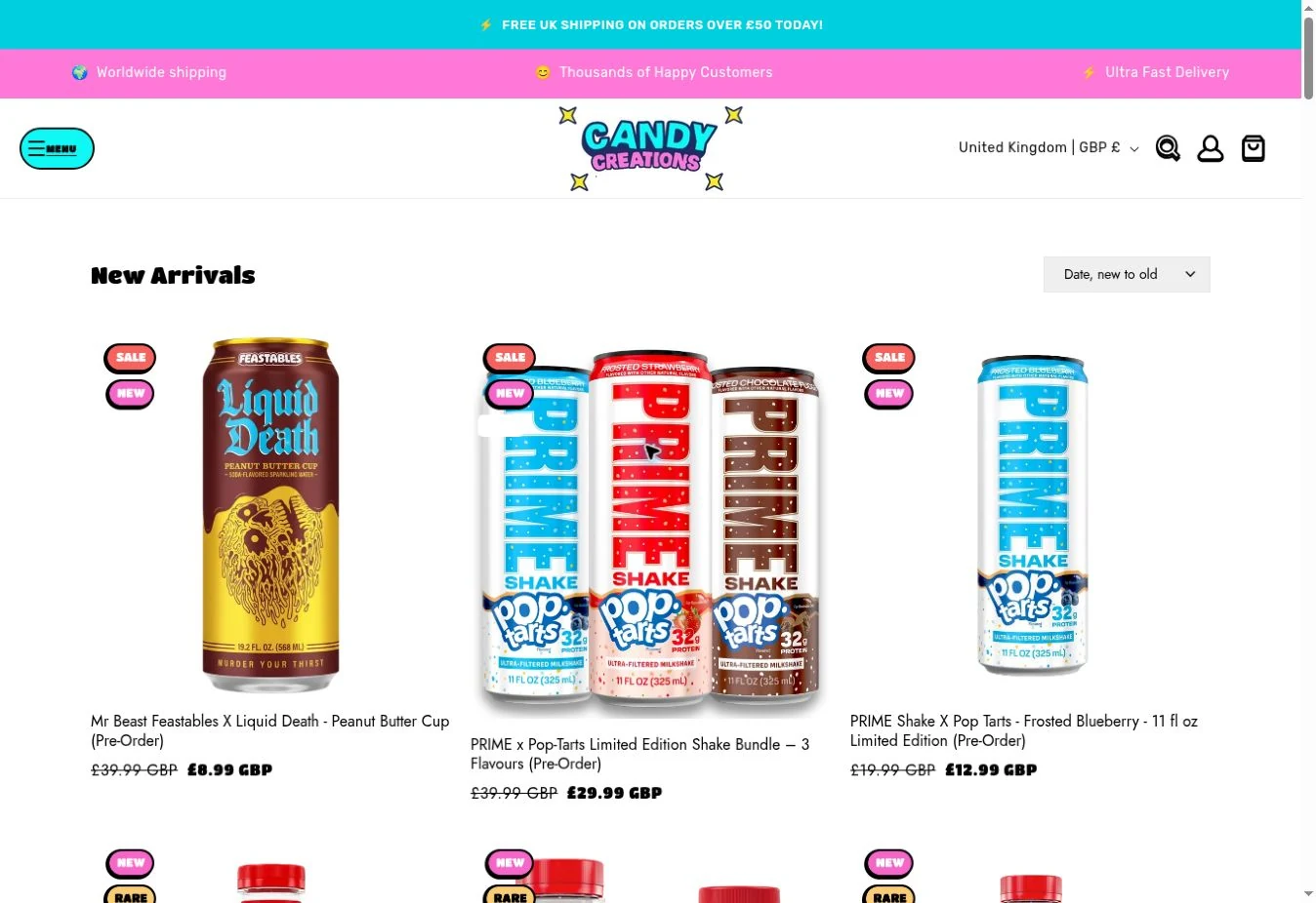 Candy Creations new arrivals catalogue