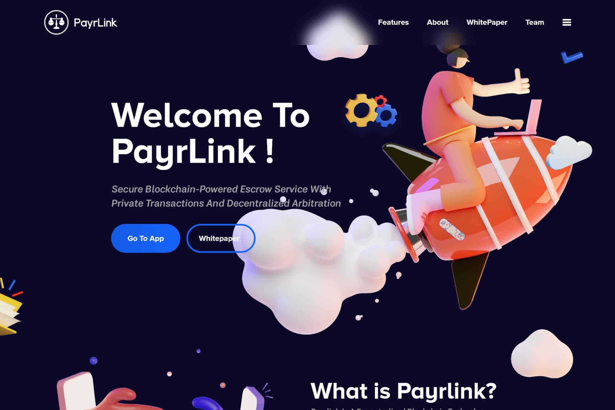 Payrlink Crypto website example by DexCloud