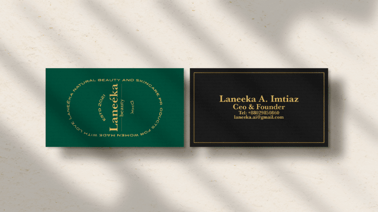 laneeka beauty luxury business card design
