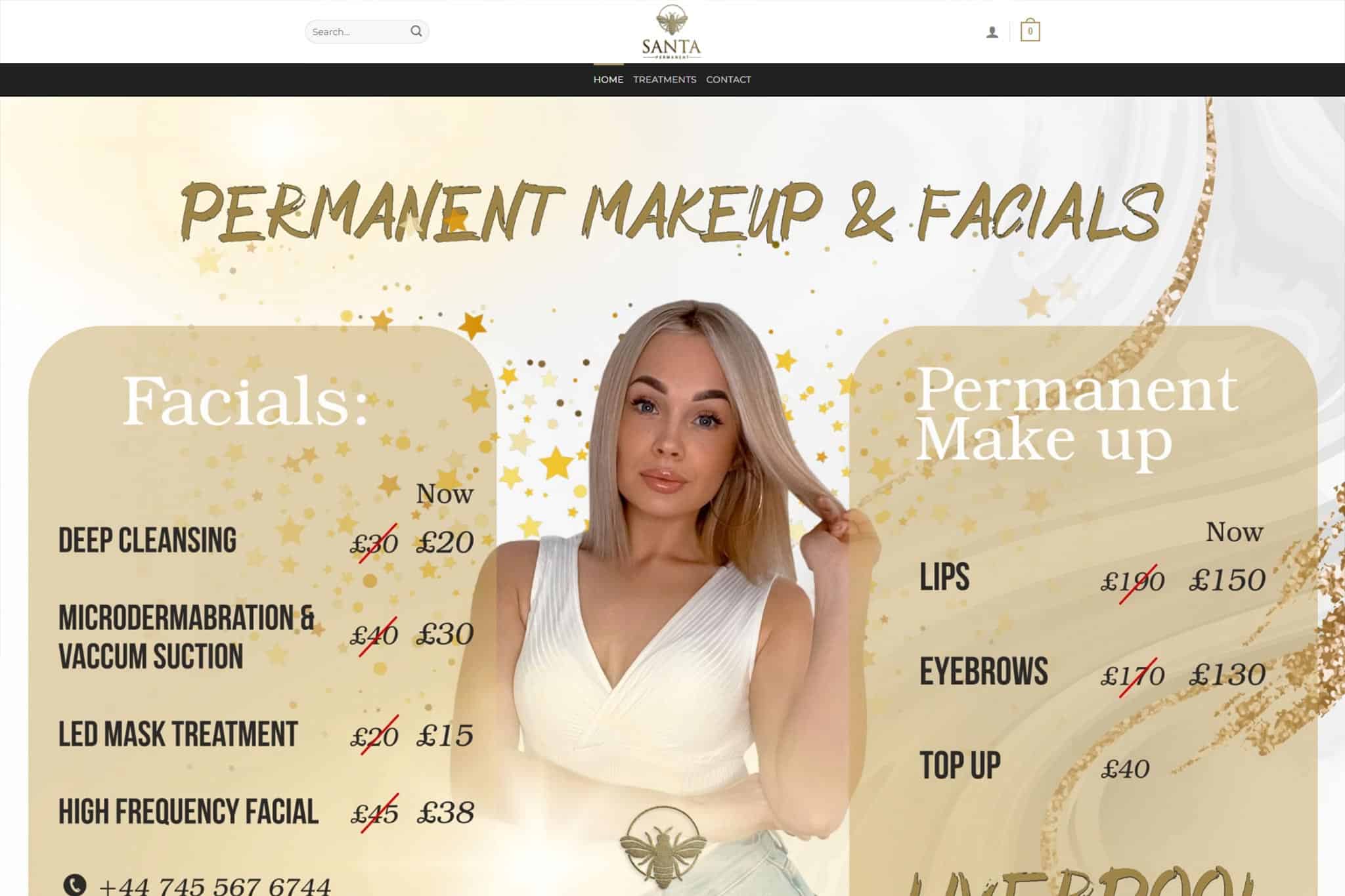 permanent make up and facials advertisement by DexCloud